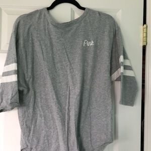 Gray and white shirt